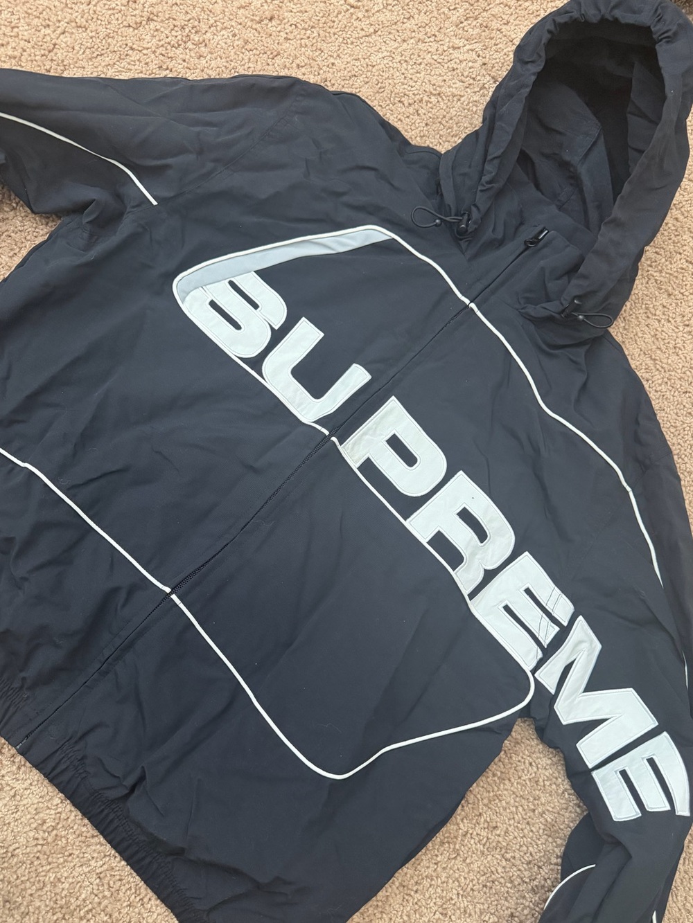 Supreme Black Jacket with white logo